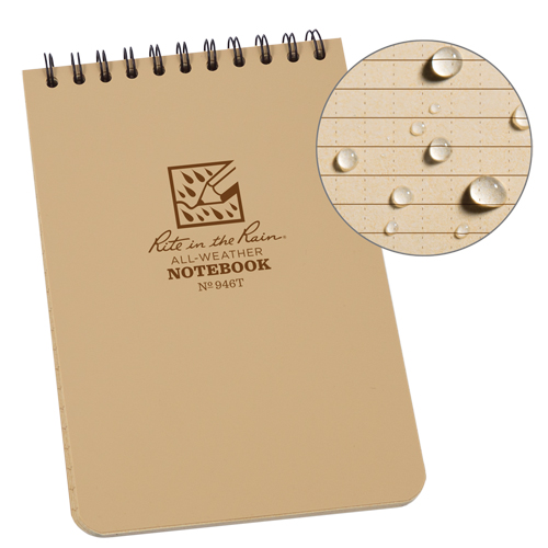 Carnet de notes de poche &agrave; spirale, Couverture souple, Havane, 100 Pages, 4" , 6"  OSI Industrial Sales