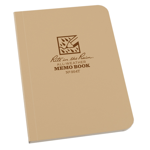 Memo Book, Soft Cover, Tan, 112 Pages, 3-1/2" W x 5" L OSI Industrial Sales