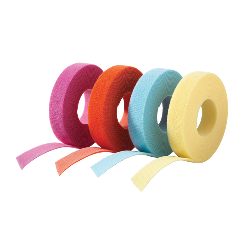 One-Wrap&reg; Cable Management Tape, Hook & Loop, 25 yds x 3/4", Self-Grip, Aqua OSI Industrial Sales