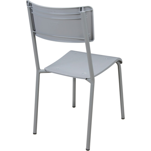 Ventura Stacking Chair, Polypropylene, 36" High, 300 lbs. Capacity, Grey OSI Industrial Sales