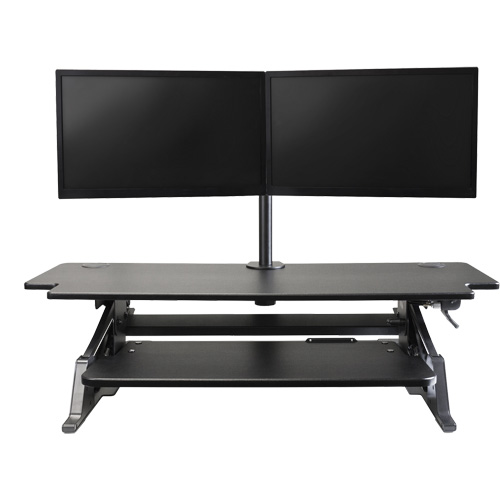 Goya Sit-Stand Workstation, Desktop Unit, 20" H x 42" W x 16" D, Black OSI Industrial Sales