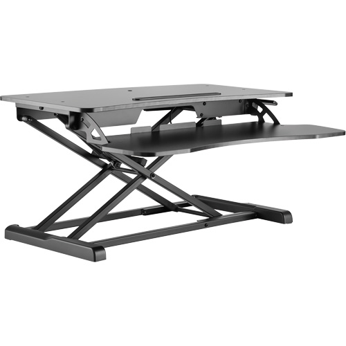 Poste de travail assis-debout Goya, Mod&egrave;le de bureau, 22" h x 31-1/2" la x 24" p, Noir OSI Industrial Sales