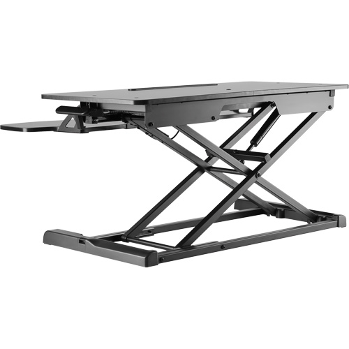 Poste de travail assis-debout Goya, Mod&egrave;le de bureau, 22" h x 31-1/2" la x 24" p, Noir OSI Industrial Sales