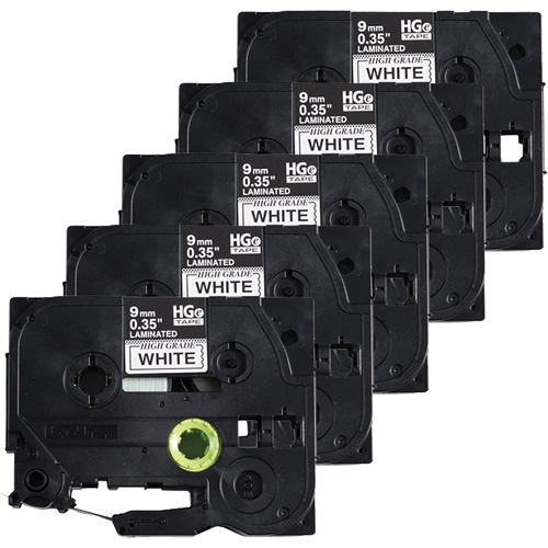 Laminated Tape, 9 mm x 8 m, Black on White OSI Industrial Sales