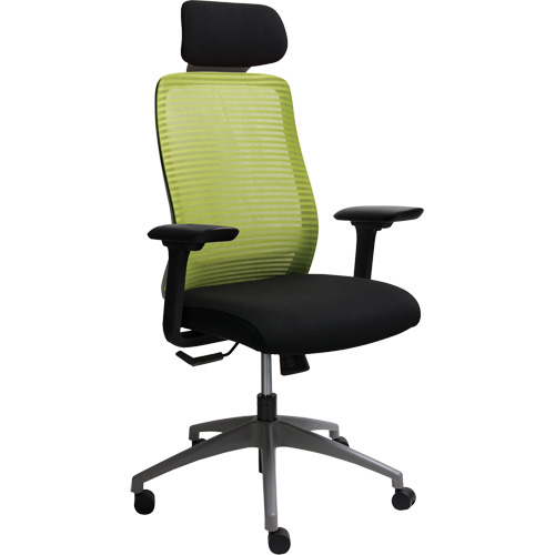 Chaise de bureau ajustable s&eacute;rie Era avec appui-t&ecirc;te, Tissu/Mailles, Vert, Capacit&eacute; 275 lb OSI Industrial Sales