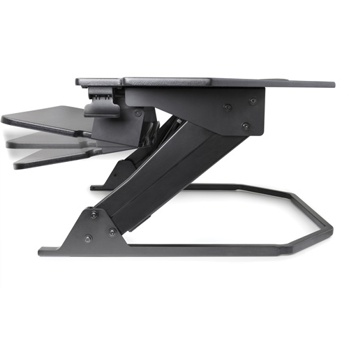 Poste de travail assise/debout pour bureau de coin Goya, Mod&egrave;le de bureau, 20" h x 42" la x 37-4/5" p, Noir OSI Industrial Sales