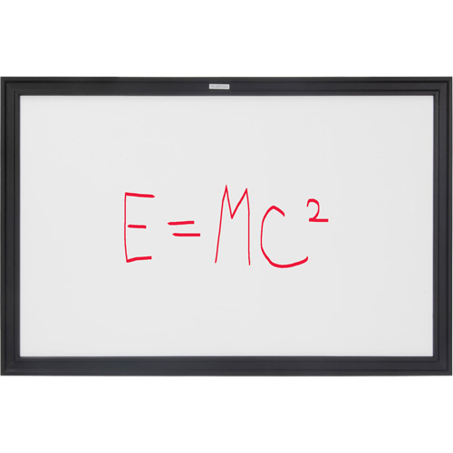 Black MDF Frame Whiteboard, Dry-Erase/Magnetic, 36" W x 24" H OSI Industrial Sales