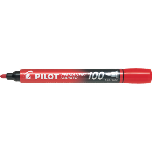 Series 100 Permanent Marker, Bullet, Red OSI Industrial Sales