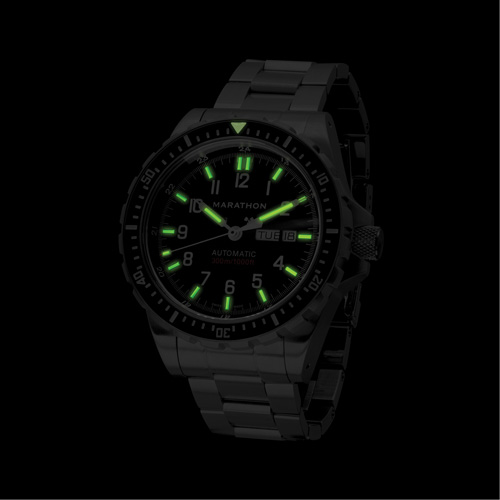 Jumbo Day/Date Automatic Watch with Stainless Steel Bracelet, Digital, Battery Operated, 46 mm, Silver OSI Industrial Sales