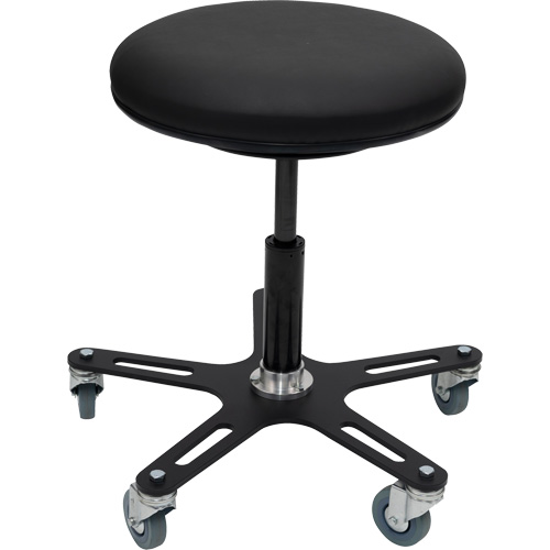 OmniStool Industrial Stool, Mobile, Adjustable, 22-1/2", Vinyl Seat OSI Industrial Sales
