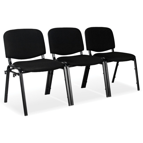Chaises empilables, Tissu, Hauteur 32", Capacit&eacute; 250 lb, Noir OSI Industrial Sales