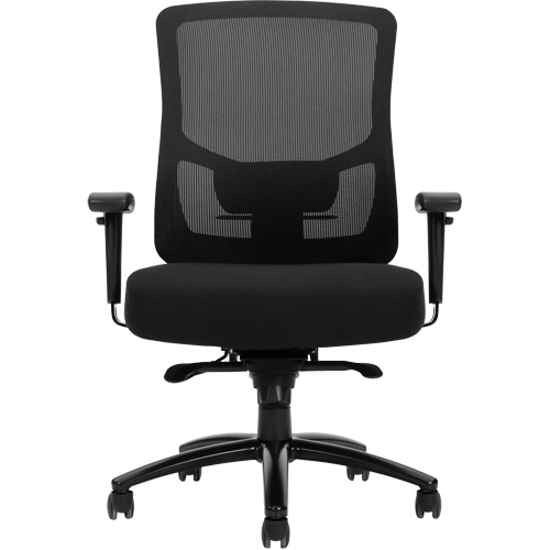 Raven 400 High-Back Heavy-Duty Synchro-Tilter, Mesh, Black, 400 lbs. Capacity OSI Industrial Sales