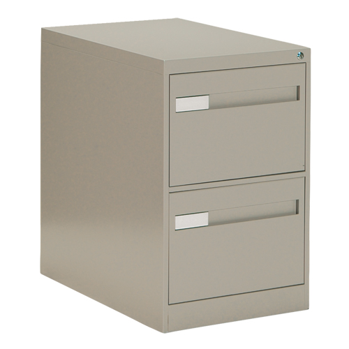 Vertical Filing Cabinet with Recessed Drawer Handles, 2 Drawers, 18.15" W x 26.56" D x 29" H, Beige OSI Industrial Sales