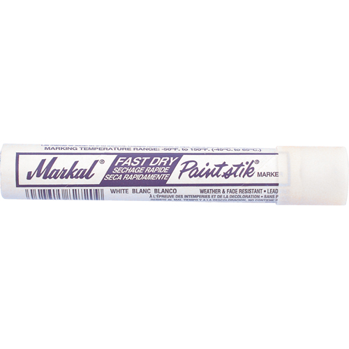 Fast Dry Paintstik&reg; Paint Marker -50° to 150°F, Solid Stick, White OSI Industrial Sales