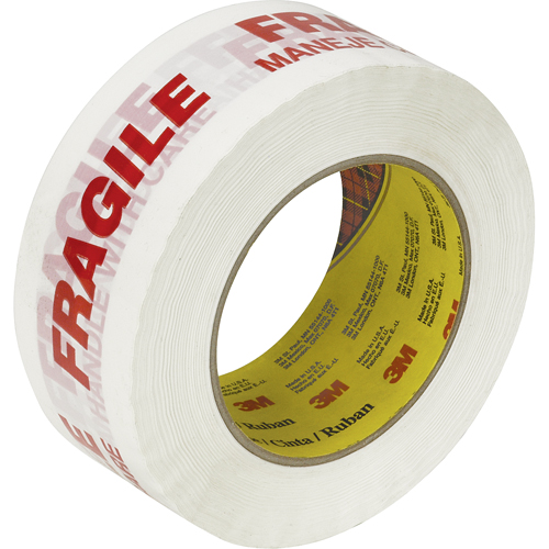 Ruban d'emballage Scotch 3771 avec message, Adh&eacute;sif Thermofusible, 2 mils, 48 mm (1-22/25") x 100 m (328') OSI Industrial Sales