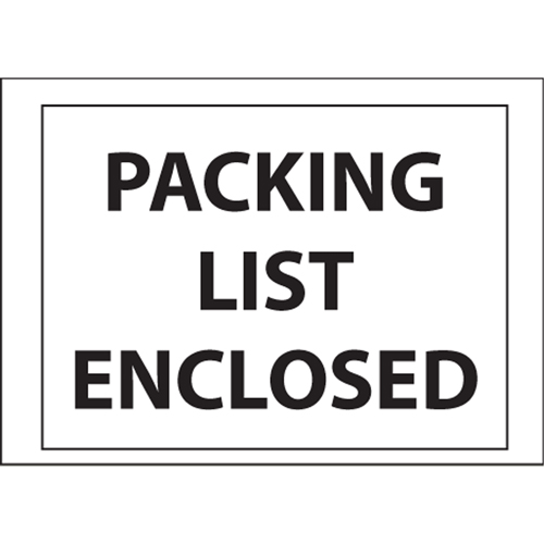 Packing List Envelopes, 4" L x 5" W, Backloading Style OSI Industrial Sales