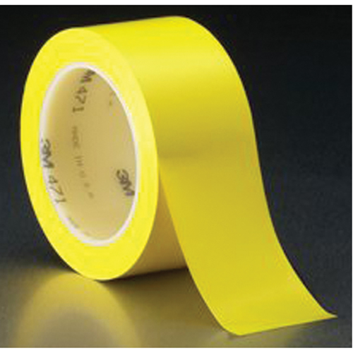 471 Vinyl Tape, 50.8 mm (2") W x 32.9 m (108') L, 5.3 mils, Yellow OSI Industrial Sales