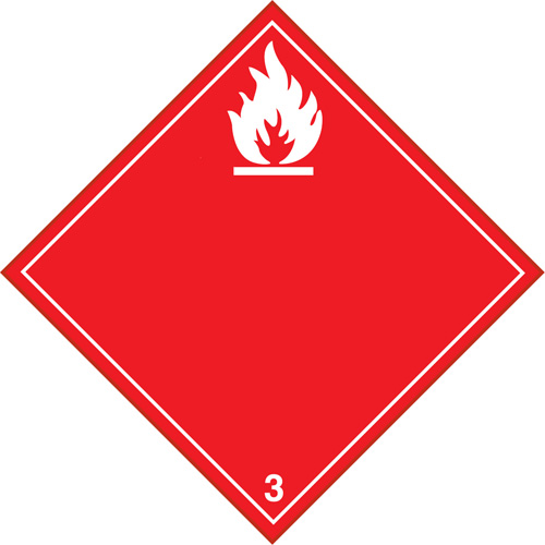 TDG Shipping Labels, Class 3, Flammable Liquids, Vinyl OSI Industrial Sales