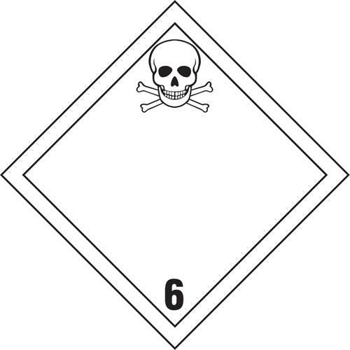 TDG Shipping Labels, Class 6.1, Toxic Substances, Vinyl OSI Industrial Sales