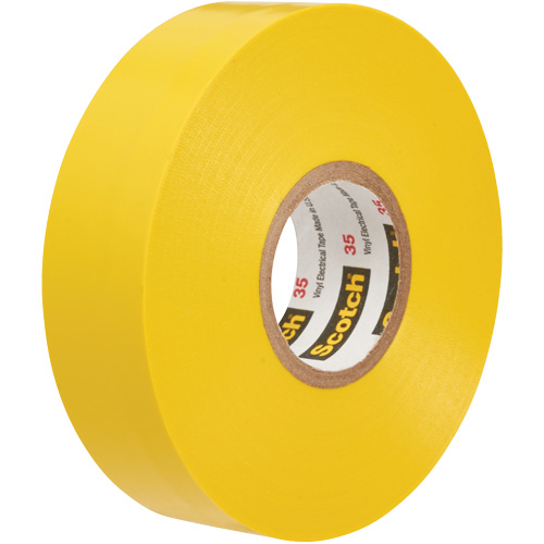 Scotch&reg; 35 Colour Coded Tape, 12.7 mm (1/2") x 6.1 m (20'), Yellow, 7 mils OSI Industrial Sales