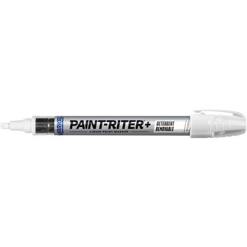 Paint-Riter&reg;+ Detergent Removable Paint Marker, Liquid, White OSI Industrial Sales