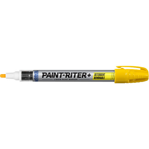 Marqueur &agrave; peinture nettoyable au d&eacute;tergent Paint-Riter+, Liquide, Jaune OSI Industrial Sales
