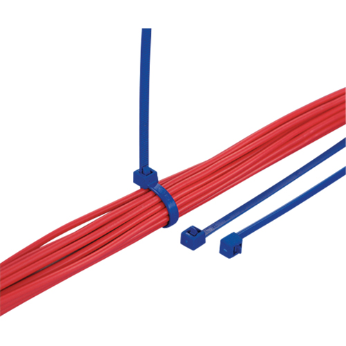 Metal Detectable Cable Ties, 5-9/10" L, 30 lbs. Tensile Strength OSI Industrial Sales
