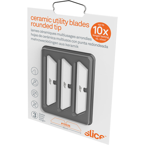 Slice Rounded Tip Replacement Blades for Ceramic Utility Knife, Single Style OSI Industrial Sales