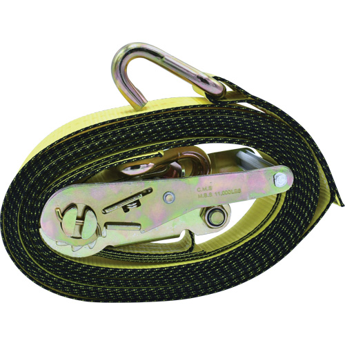 Tendeurs d'arrimage &agrave; cliquet, Crochet en J, 2" , 16' , Charge d'utilisation max. 10 000 lb OSI Industrial Sales