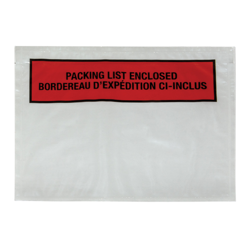 Packing List Envelope, 7" L x 5-1/2" W, Backloading Style OSI Industrial Sales
