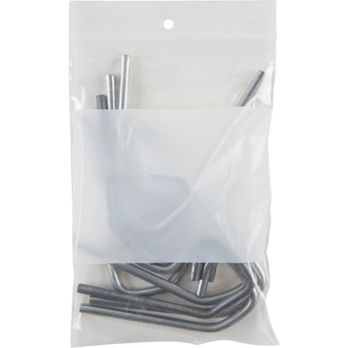 Sacs en poly avec espace inscriptible blanc, Refermable, 6" x 4", 2 mils OSI Industrial Sales