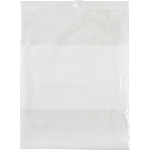 White Block Poly Bags, Reclosable, 10" x 8", 2 mils OSI Industrial Sales