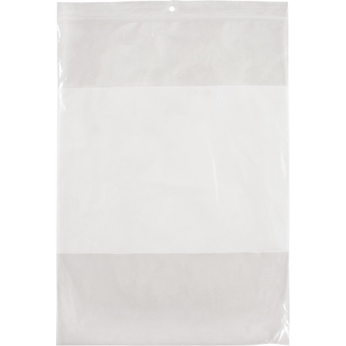 White Block Poly Bags, Reclosable, 12" x 9", 2 mils OSI Industrial Sales
