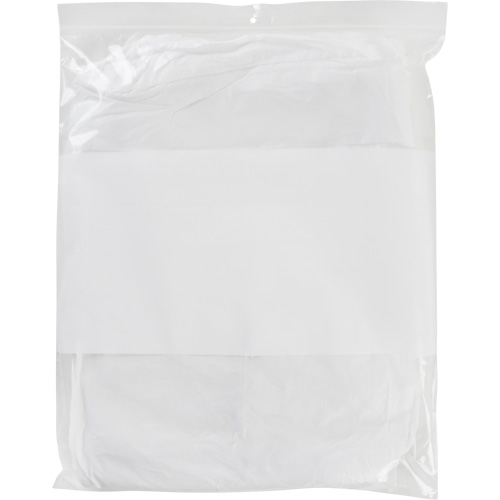 White Block Poly Bags, Reclosable, 15" x 12", 2 mils OSI Industrial Sales