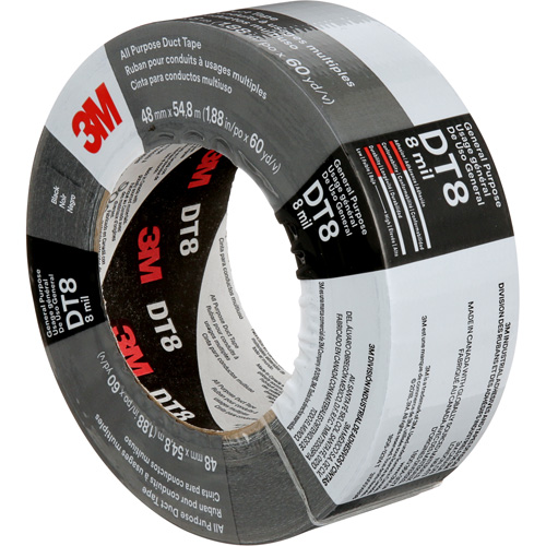 Ruban adh&eacute;sif tout usage DT8, 8 mils, Noir, 48 mm (2") x 55 m (180') OSI Industrial Sales