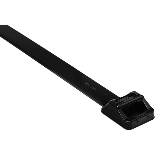 Collier de serrage gros calibre, Longueur 20", R&eacute;sistance &agrave; la traction 250 lb, Noir OSI Industrial Sales