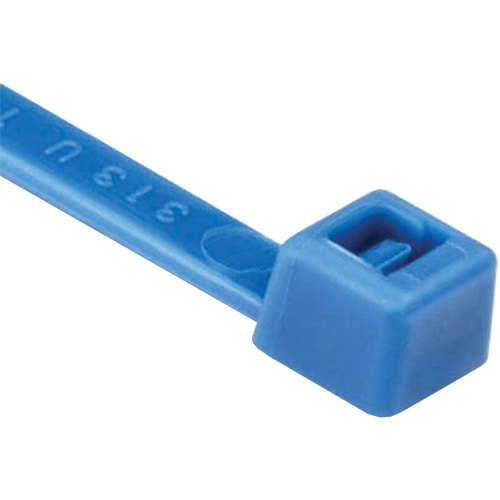 Attaches de c&acirc;bles s&eacute;rie T, Longueur 8", R&eacute;sistance &agrave; la traction 50 lb, Bleu OSI Industrial Sales