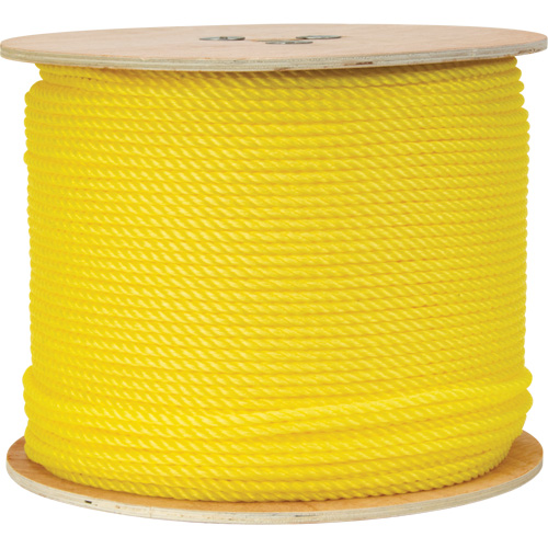 Corde jaune tress&eacute;e 1/4", Polypropyl&egrave;ne, 1300' OSI Industrial Sales
