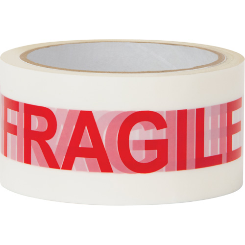 "Fragile" Box Sealing Tape, Hot Melt Adhesive, 2 mils, 48 mm (2") x 100 m (328') OSI Industrial Sales