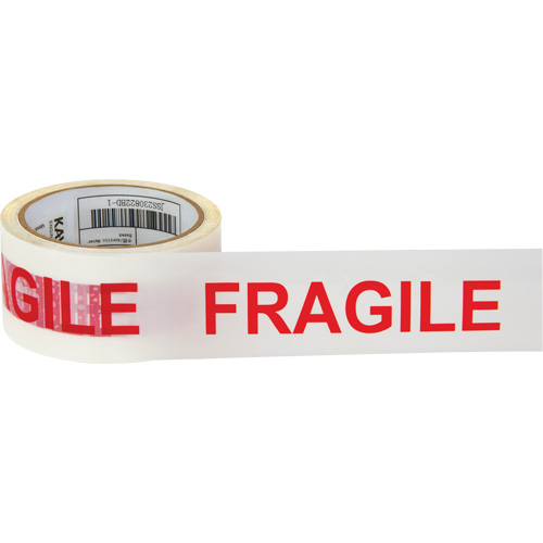 "Fragile" Box Sealing Tape, Hot Melt Adhesive, 2 mils, 48 mm (2") x 100 m (328') OSI Industrial Sales