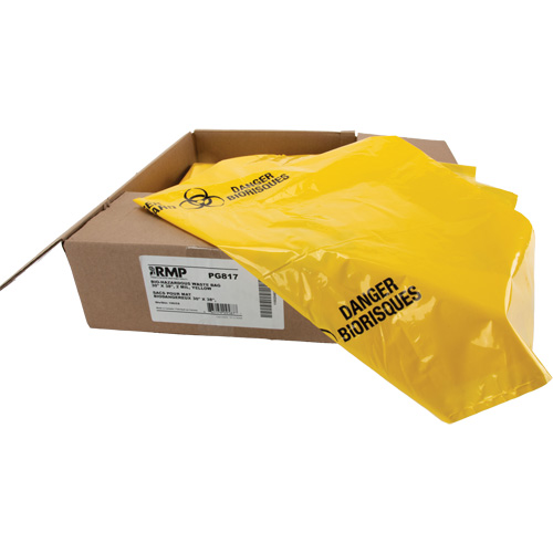 Waste Bags, Bio-Hazard, 38" L x 30" W, 2 mils OSI Industrial Sales