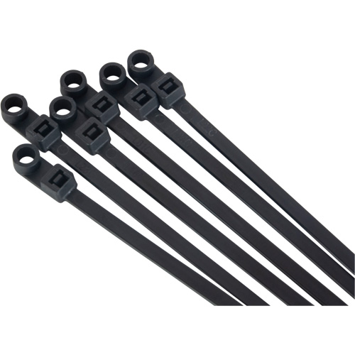 Attache-c&acirc;ble &agrave; visser, Longueur 8", R&eacute;sistance &agrave; la traction 50 lb, Noir OSI Industrial Sales