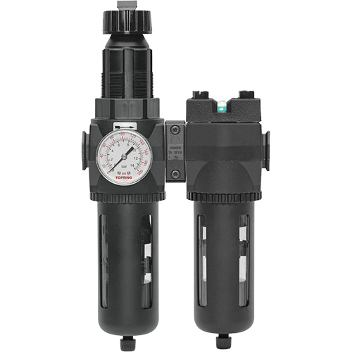 Manual Drain Filter, Regulator & Coalescing Filter with Standard Bowl Modulair 400, 1/4" NPT, 150 PSI, 9.1 fl. oz. Capacity OSI Industrial Sales