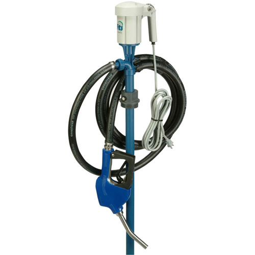 Trousse de pompe pour baril EFP-40 avec moteur S1 avec accessoires pour fluide d&eacute;chappement diesel (DEF), Polypropyl&egrave;ne/Acier inoxydable OSI Industrial Sales