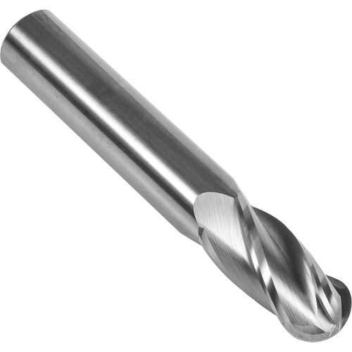 S238 30° Ball Nose End Mill, 1/16" Dia., 1-1/2" L, 4 Flutes, 1/8" Shank, Carbide OSI Industrial Sales