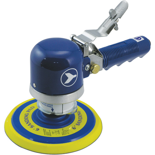 Heavy-Duty Dual-Action Quiet Random Orbit Sander, 6" Dia., 1/4" NPT Inlet, 10000 RPM OSI Industrial Sales