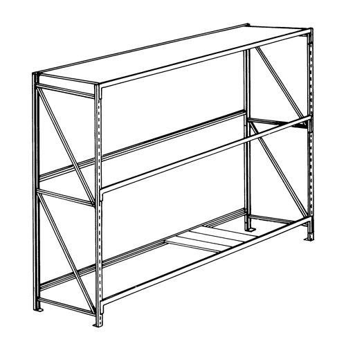 Pronto Bulk Storage Racks - 22-Ga. Shelf Panels, Galvanized Steel, 24" W x 6" D OSI Industrial Sales