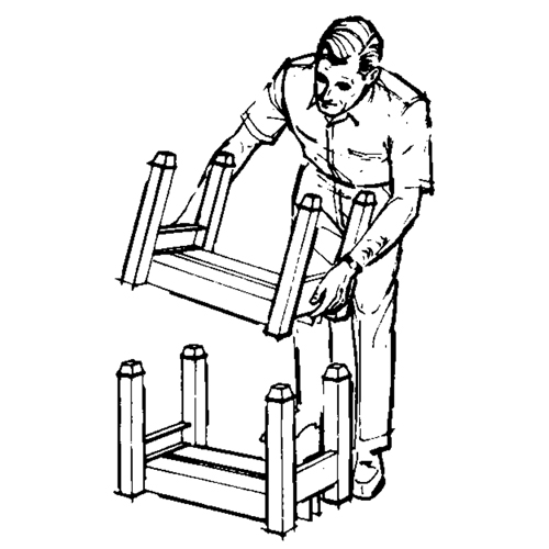 Portable Stacking Racks, 12" W x 16" D, 2500 lbs. Capacity OSI Industrial Sales