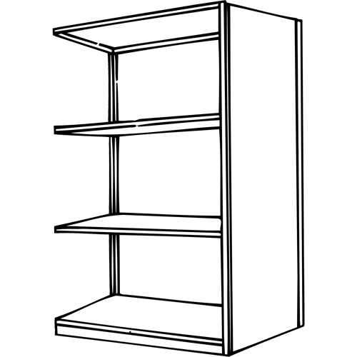 Interlok Shelving Unit, Steel, Boltless, 800 lbs. Capacity, 36" W x 76" H x 12" D OSI Industrial Sales