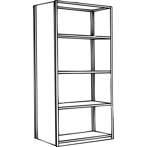 &eacute;l&eacute;ment de rayonnage Interlok, Acier, Sans boulons, Capacit&eacute; 800 lb, 36" la x 100" h x 24" p OSI Industrial Sales
